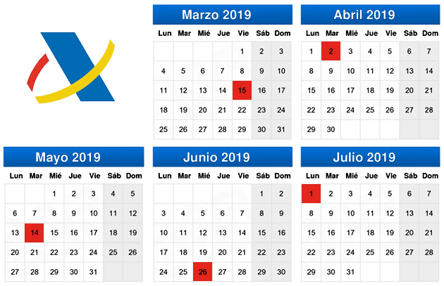 Éste es el calendario del contribuyente para este año 2019, incluida la campaña de Renta